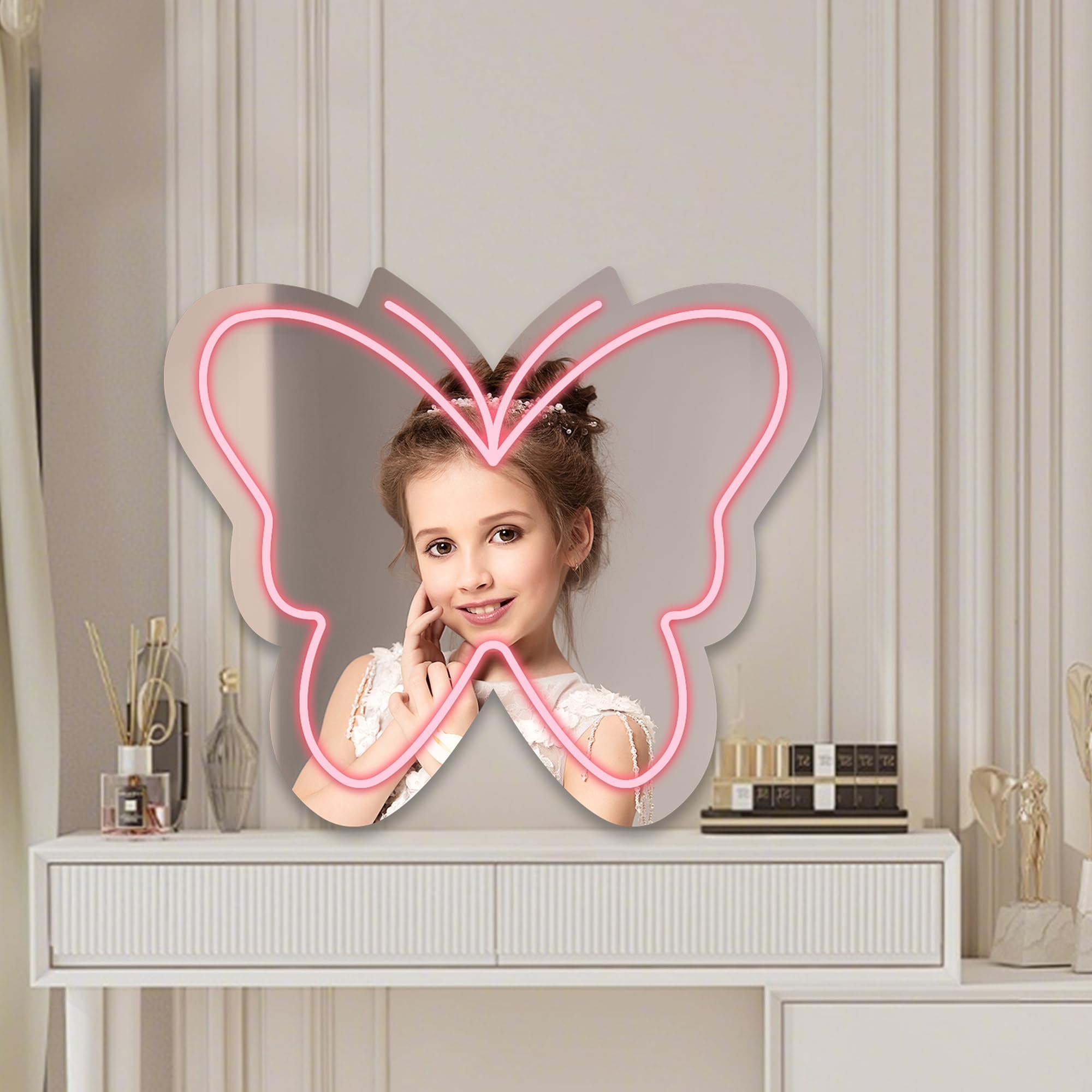 Moneter acrylic vanity mirror for bedroom decor and daily routines