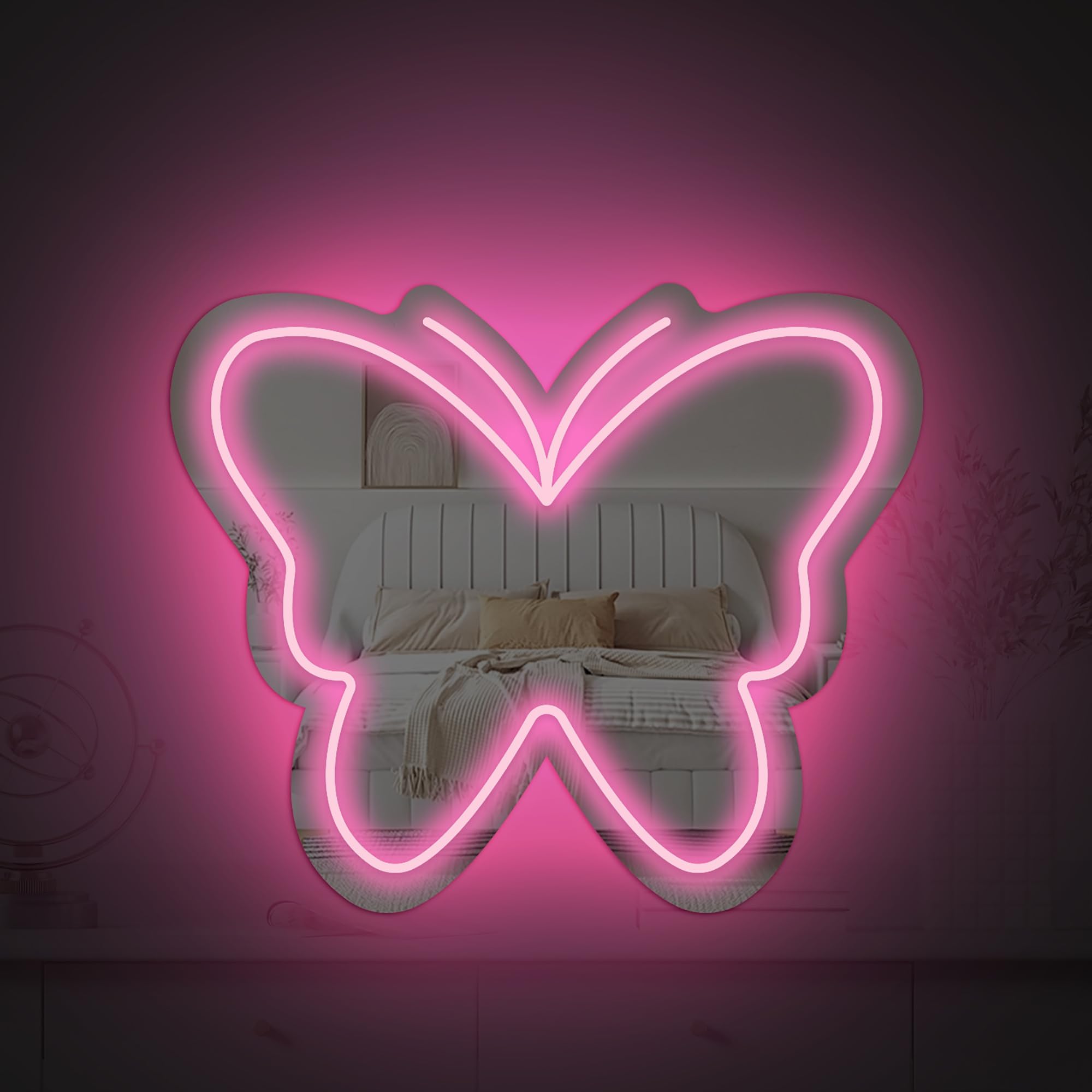 Moneter gift-ready neon mirror ideal for birthdays and celebrations
