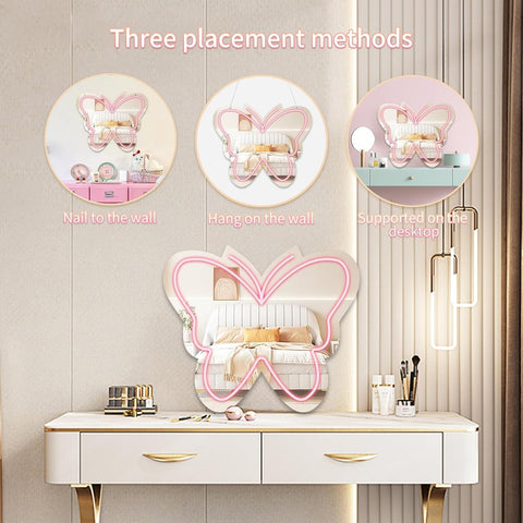 Moneter makeup desk mirror with light for precise makeup application
