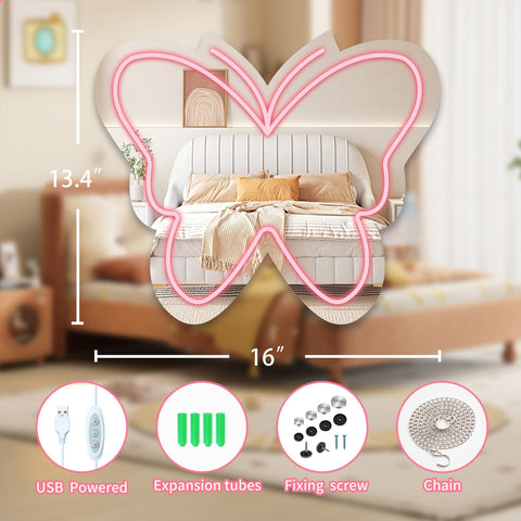 Moneter wall-decor butterfly mirror elevating living room design