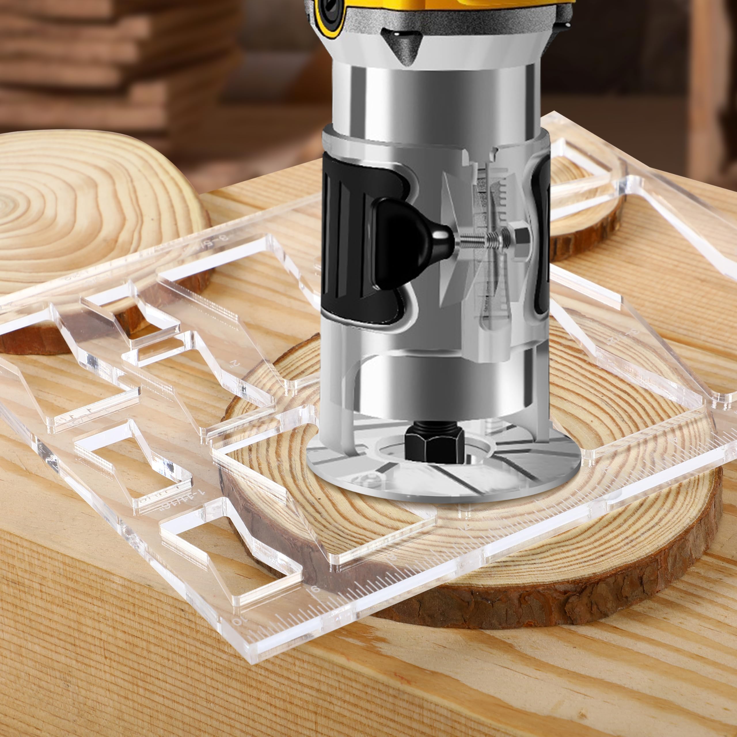 Monliful durable router jig kit supports versatile inlay projects