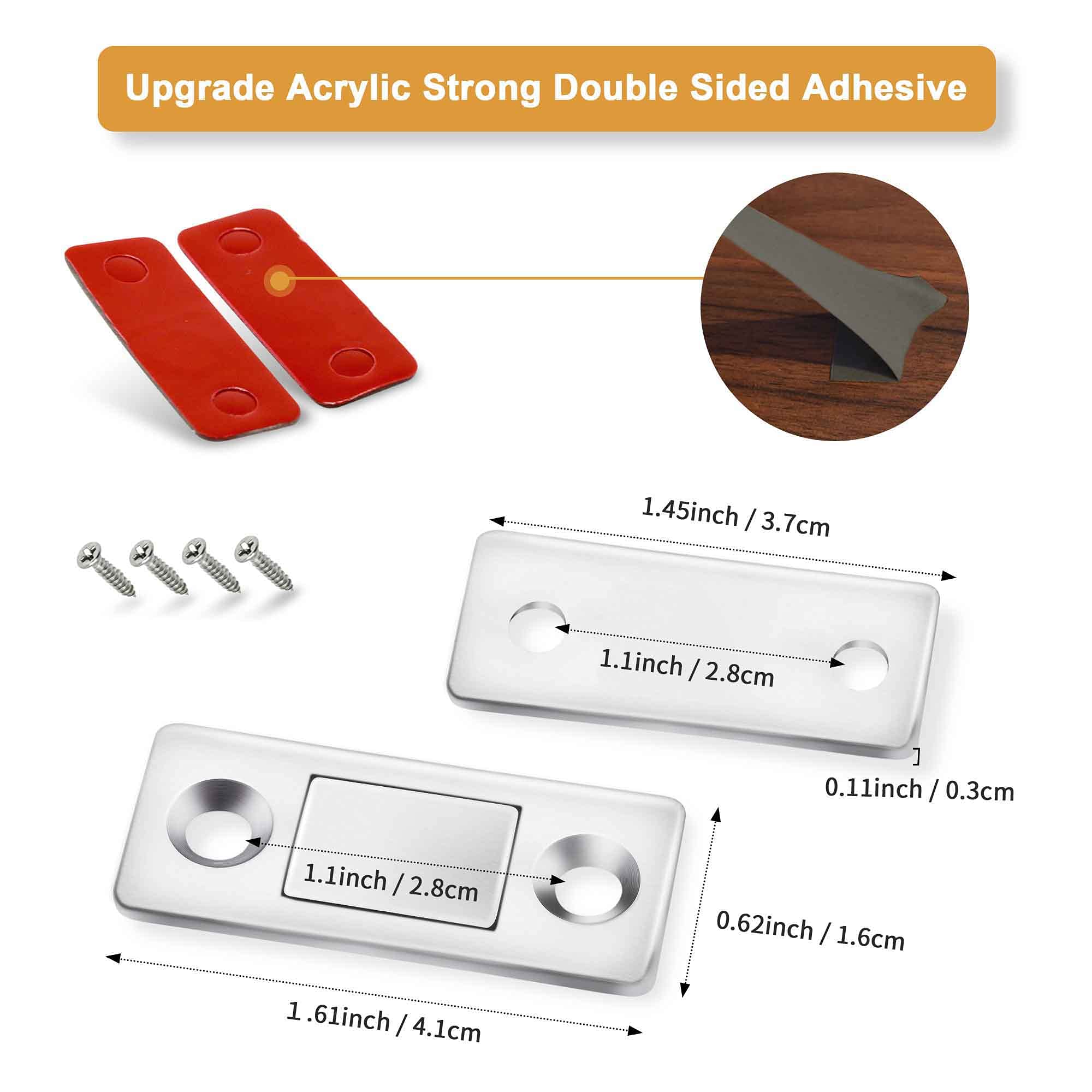 Monliful suction cabinet adhesive holds doors shut without hinges