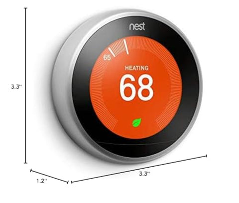 Monoprice Nest Thermostat 3rd Gen ambient-light view reveals Far Sight as you approach.