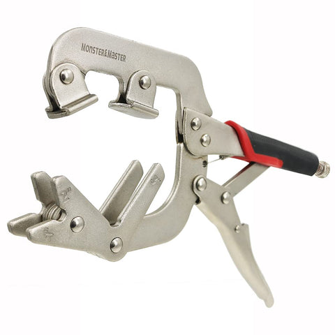 Monster & Master welding pipe plier clamp shown in a 10-inch form for stable tube clamping.