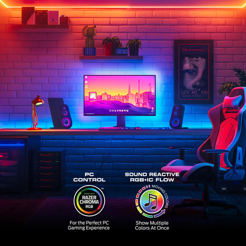 Monster RGB strip sound reactive mode translates music into dynamic lighting