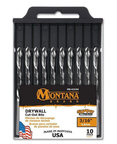 Montana Brand MB-63194 drywall cut-out bit focused on plunge cuts for electrical boxes.