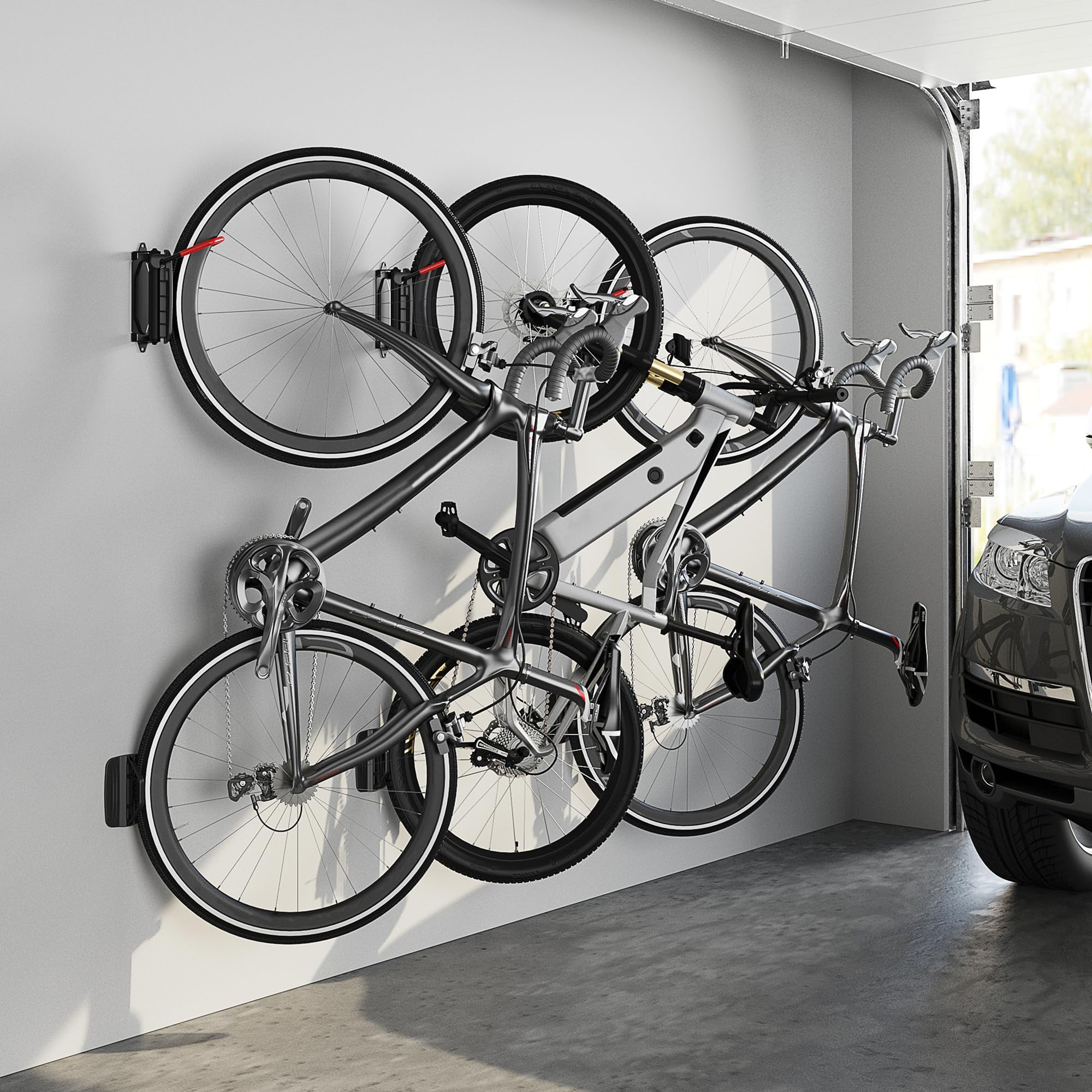 Montek compatible with road, MTB, and e-bike bikes for versatile storage.
