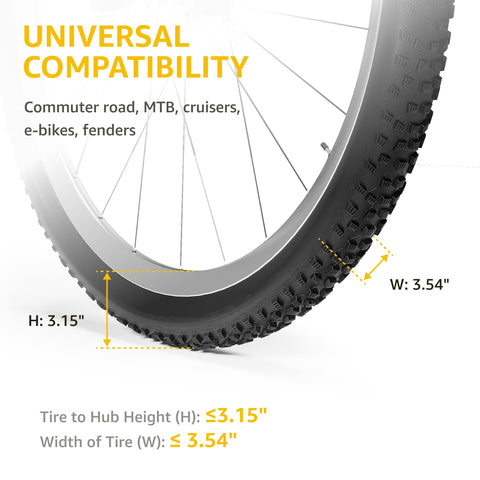 Montek strong steel construction provides durable, reliable bike storage up to 66 lbs.