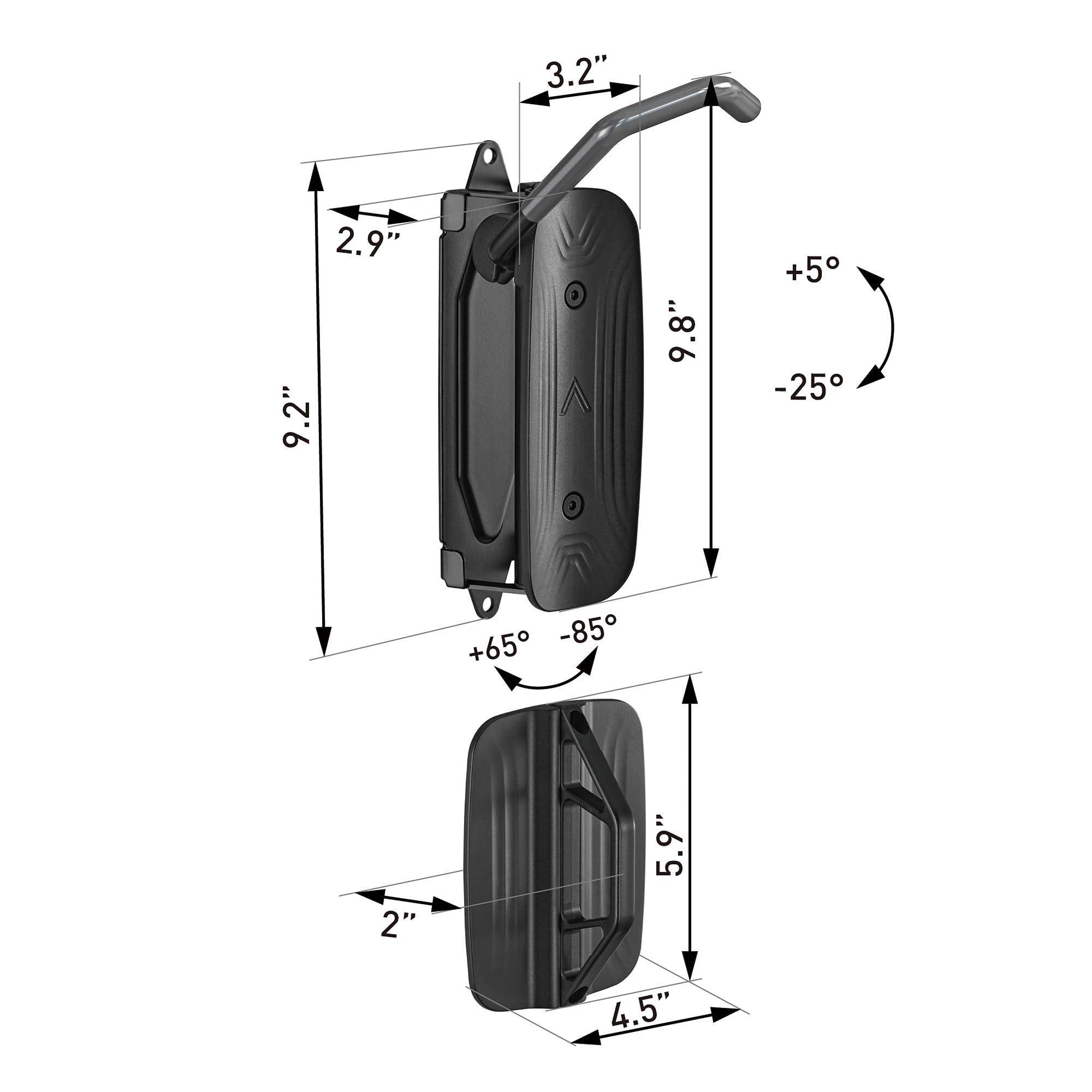 monTEK Swivel Bike Wall Mount pack for garage and apartment organization