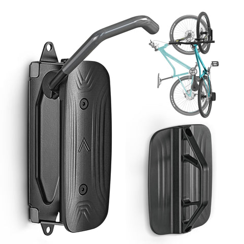 monTEK Swivel Bike Wall Mount front view shows compact vertical storage.