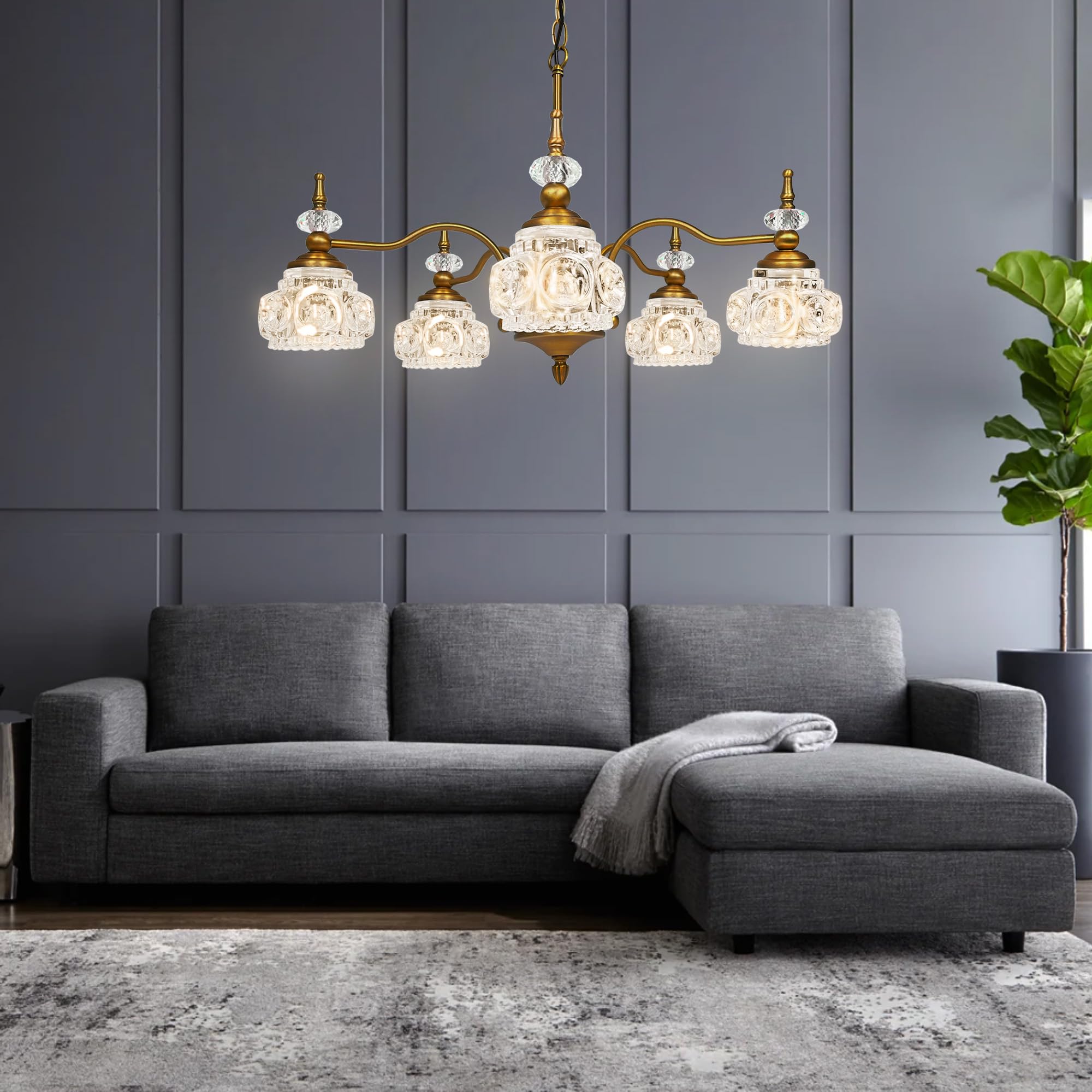 Montex crystal lampshade diffuses glow for soft lighting