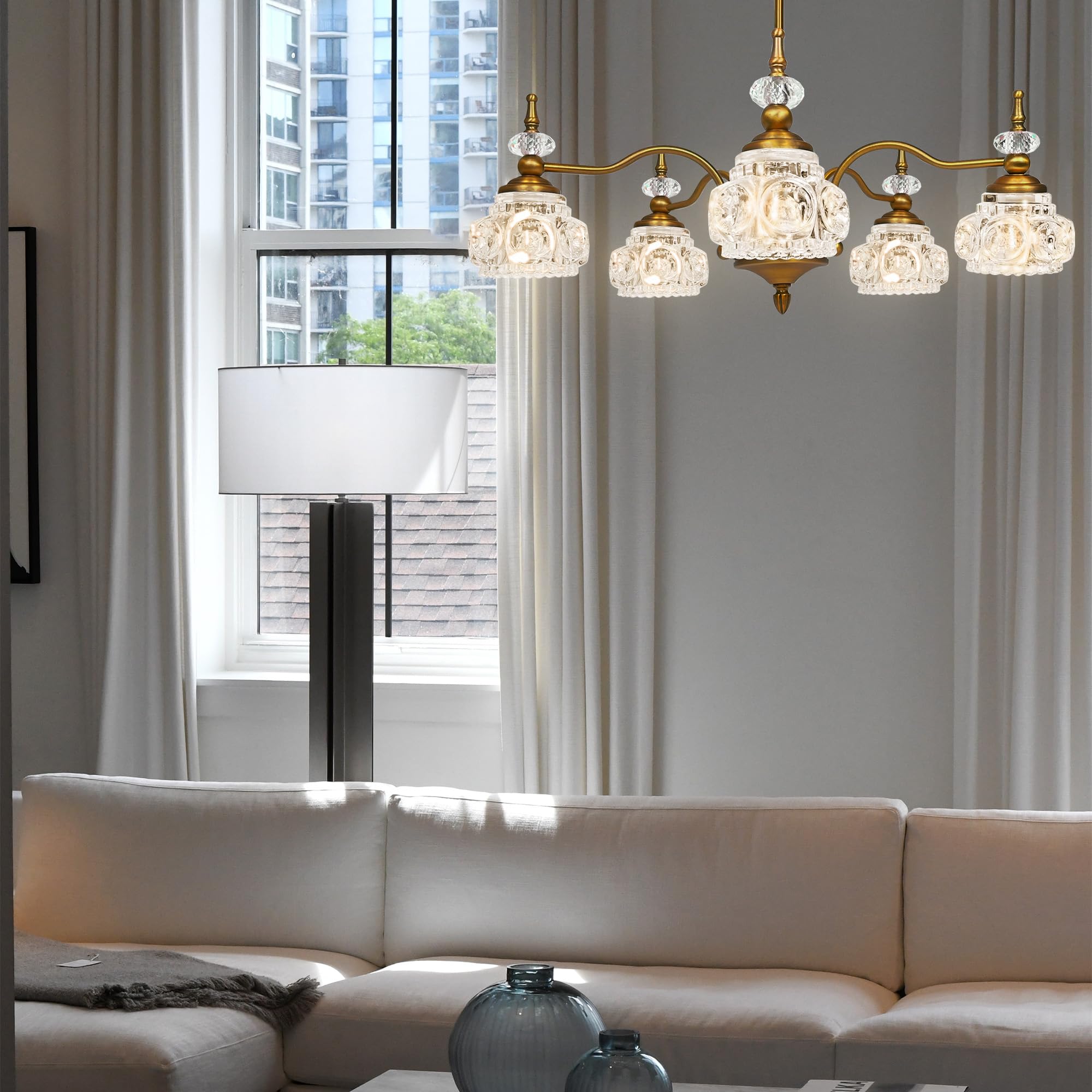 Montex vintage pendant light spans 24 inches as a dramatic focal point