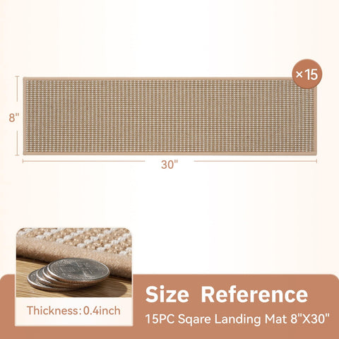 MontVoo durable natural jute stair treads support safe, quiet stair use.