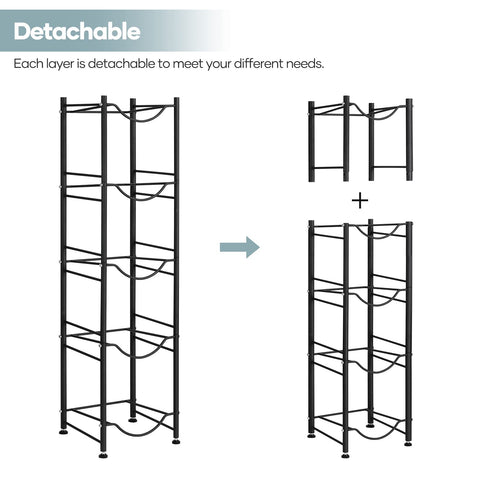 MOOACE heavy-duty steel frame black finish supports five-gallon bottles