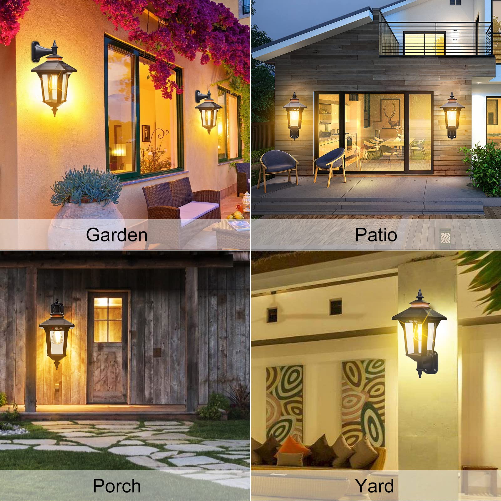 Moodyfei solar wall lantern IP65 waterproof and durable exterior