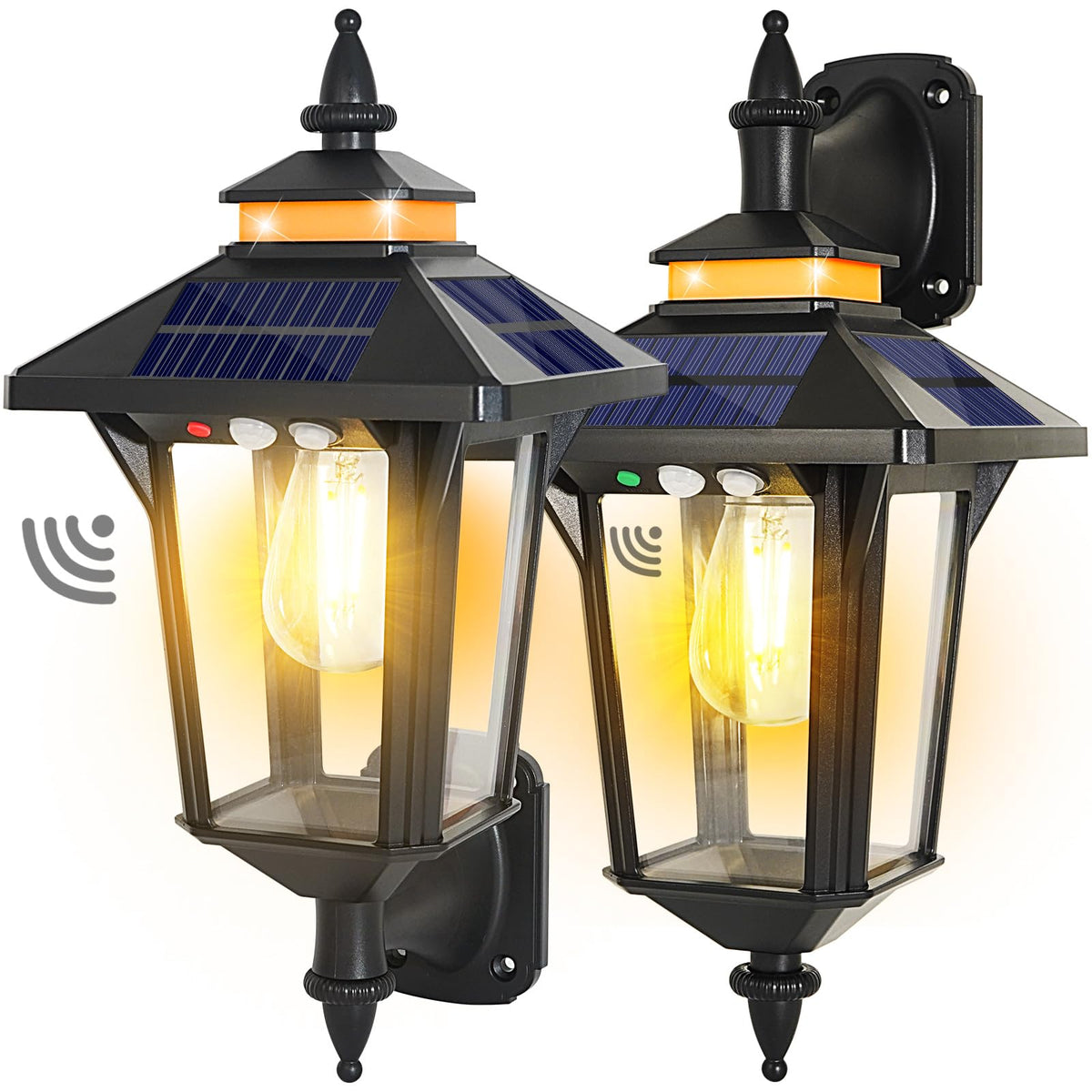 Moodyfei solar wall lantern porch light with three modes for extended evenings