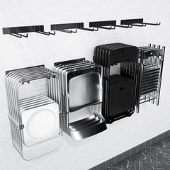 MOOMSINE folding chair storage rack wall mount for easy garage organization