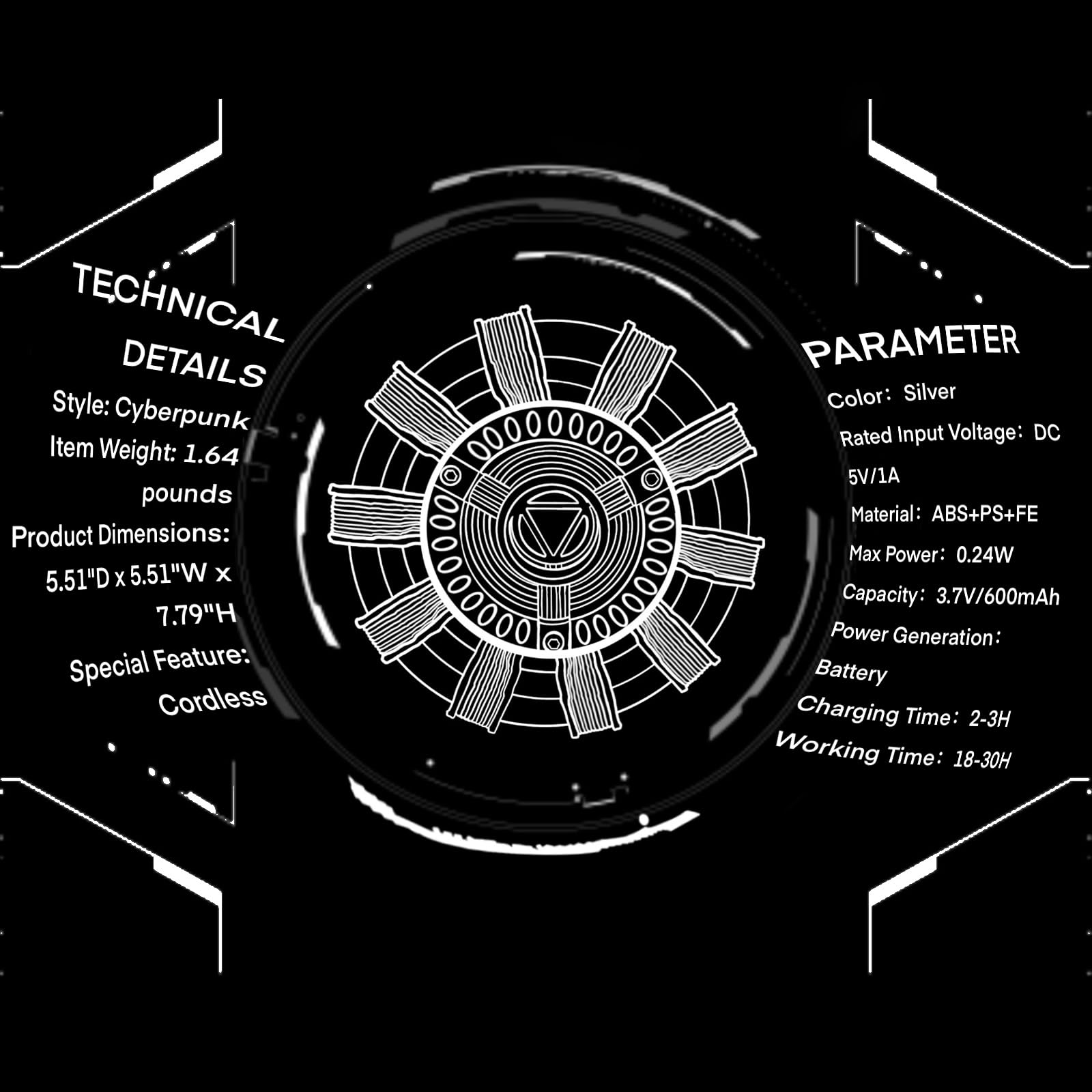 Moonacy Arc Reactor Light easy assembly in minutes.