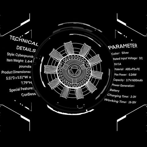 Moonacy Arc Reactor Light easy assembly in minutes.