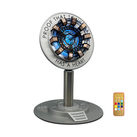 Moonacy Arc Reactor Light in multicolor mode for ambient mood lighting.