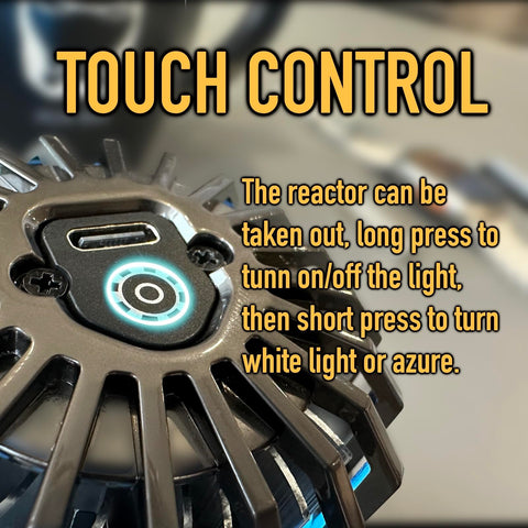 Moonacy Arc Reactor Light rotatable design for flexible placement.