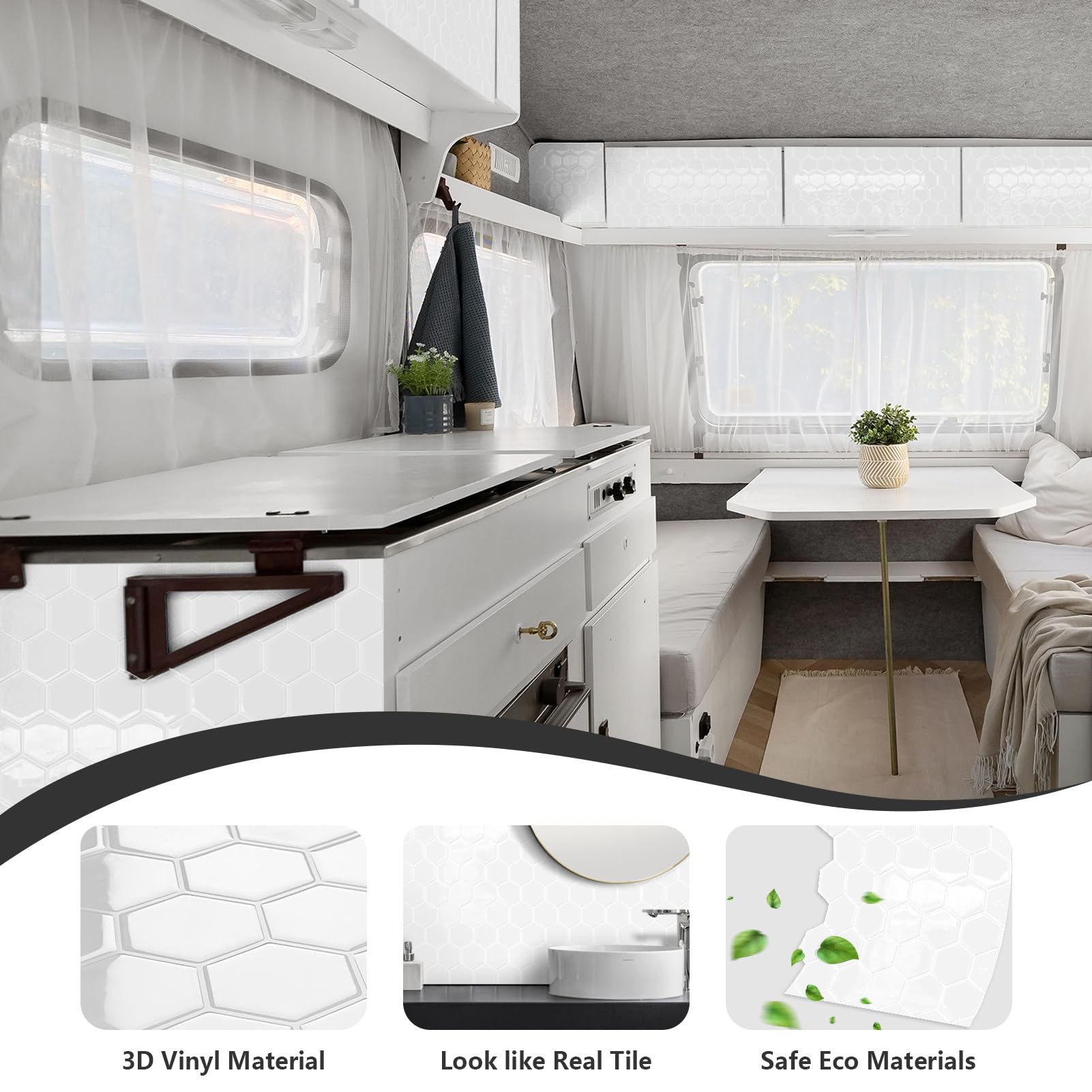 Moonfun durable adhesive keeps tiles securely in place on smooth surfaces.