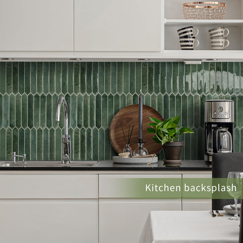 Tiles can be installed vertically or horizontally for different looks.