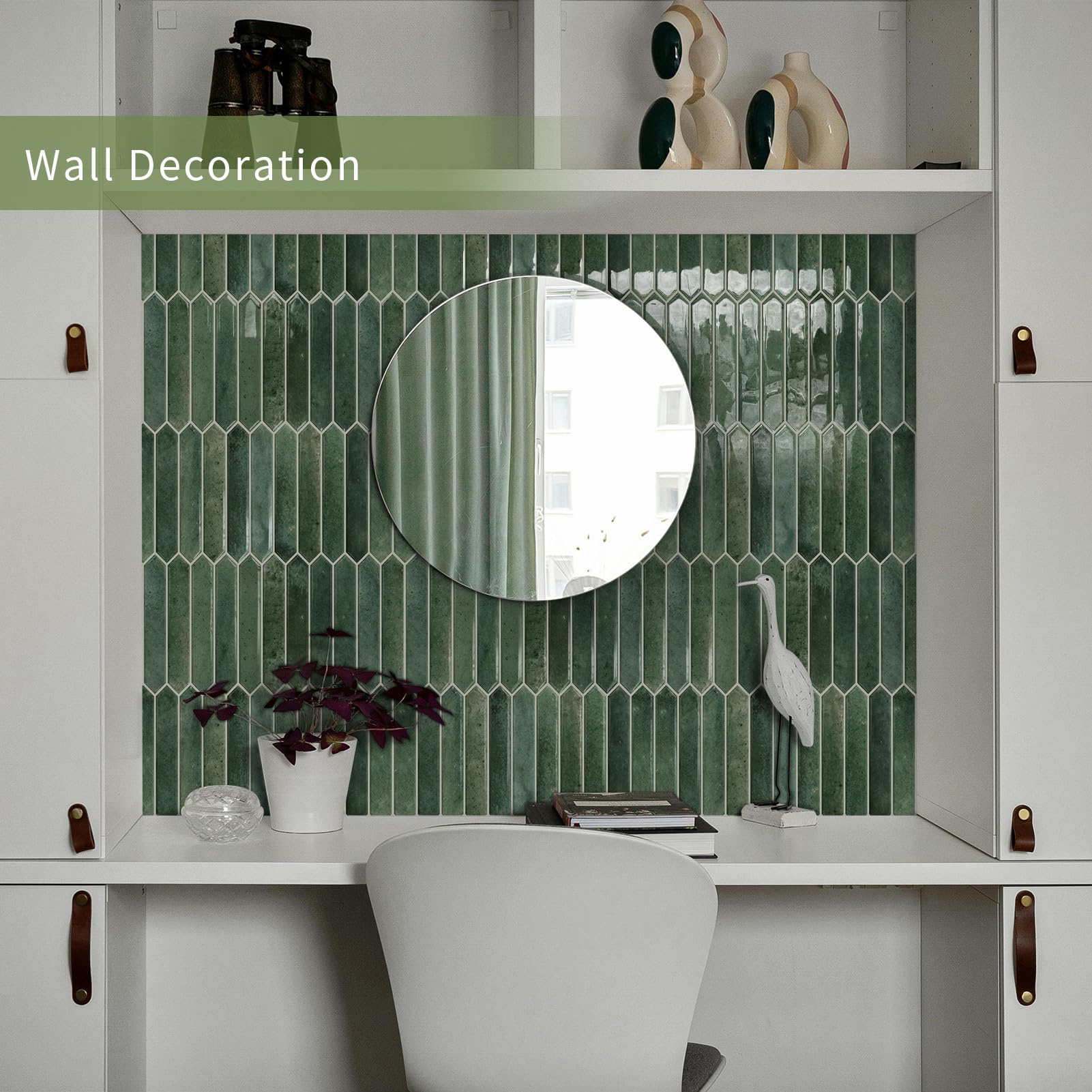 10 sheets included for versatile wall coverage and design flexibility.