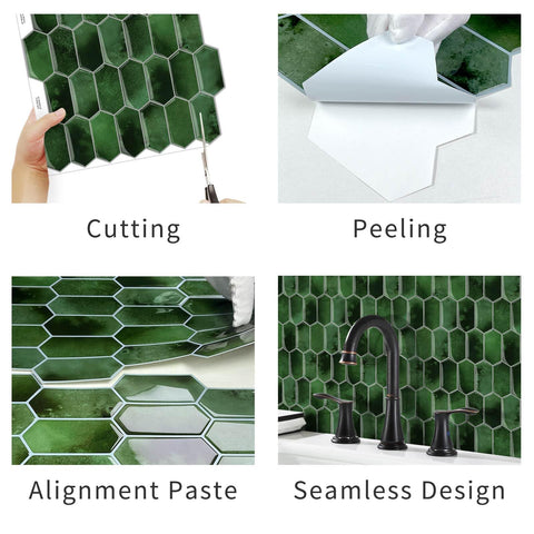 MOONFUN 12x12 tiles adapt to islands and behind stoves.