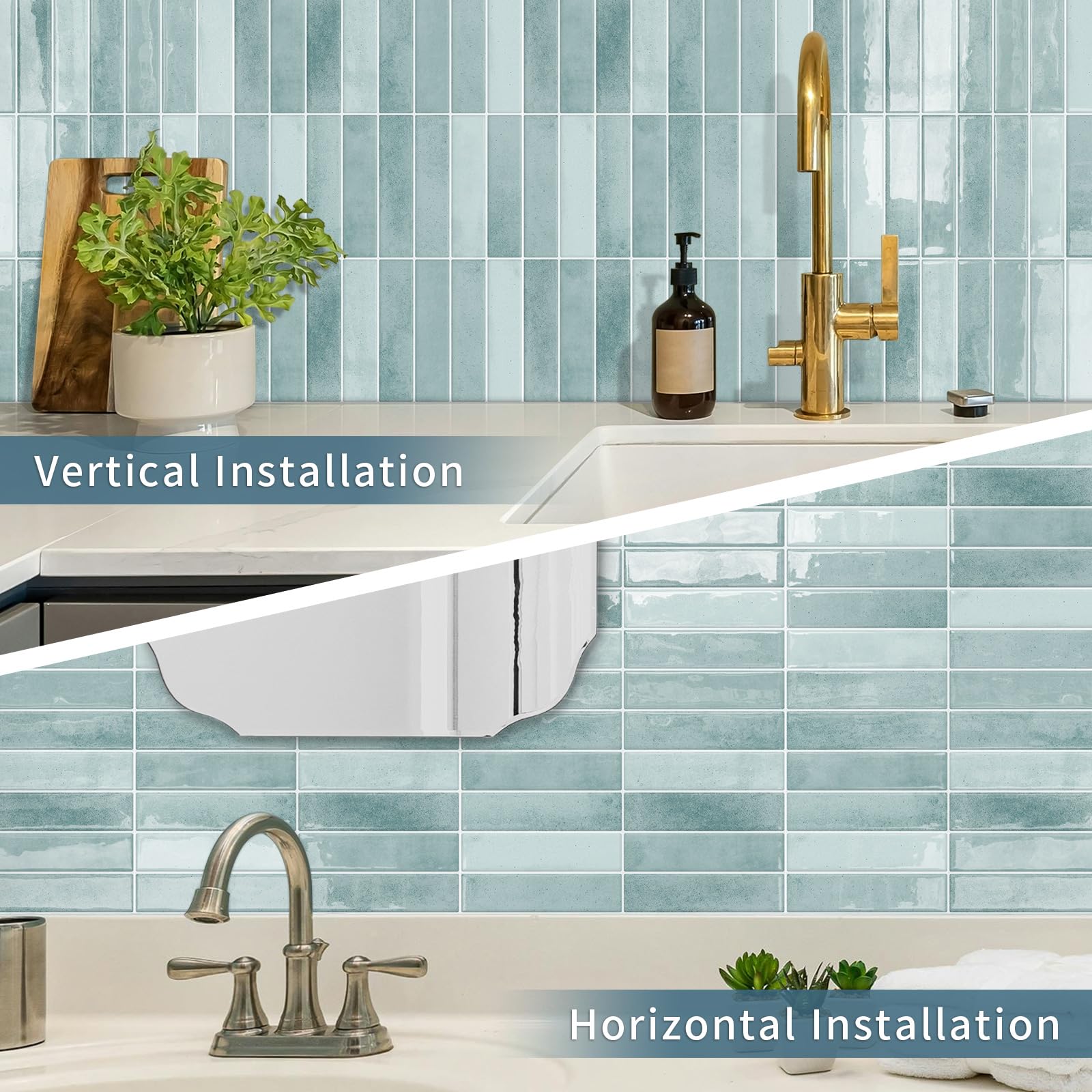 MOONFUN waterproof kitchen wall tiles simplify cleaning and maintenance