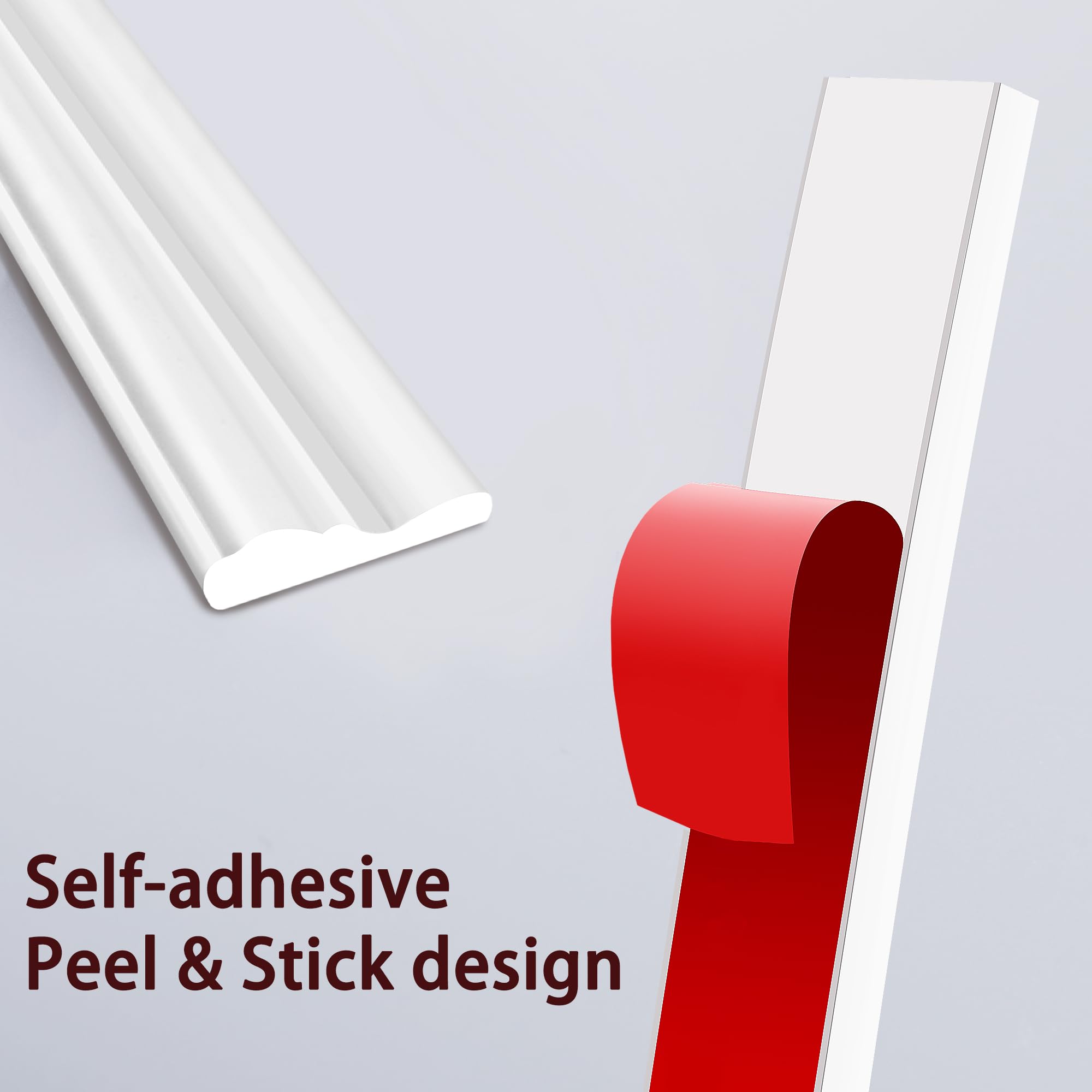 Moonoom 3D chair rail detail adds depth to walls.