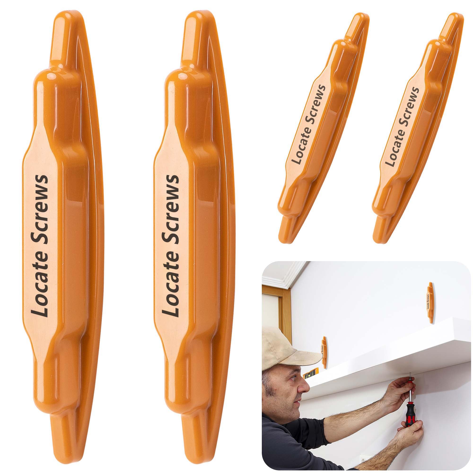Moonoom 4-pack magnetic stud finder set locating drywall screws.