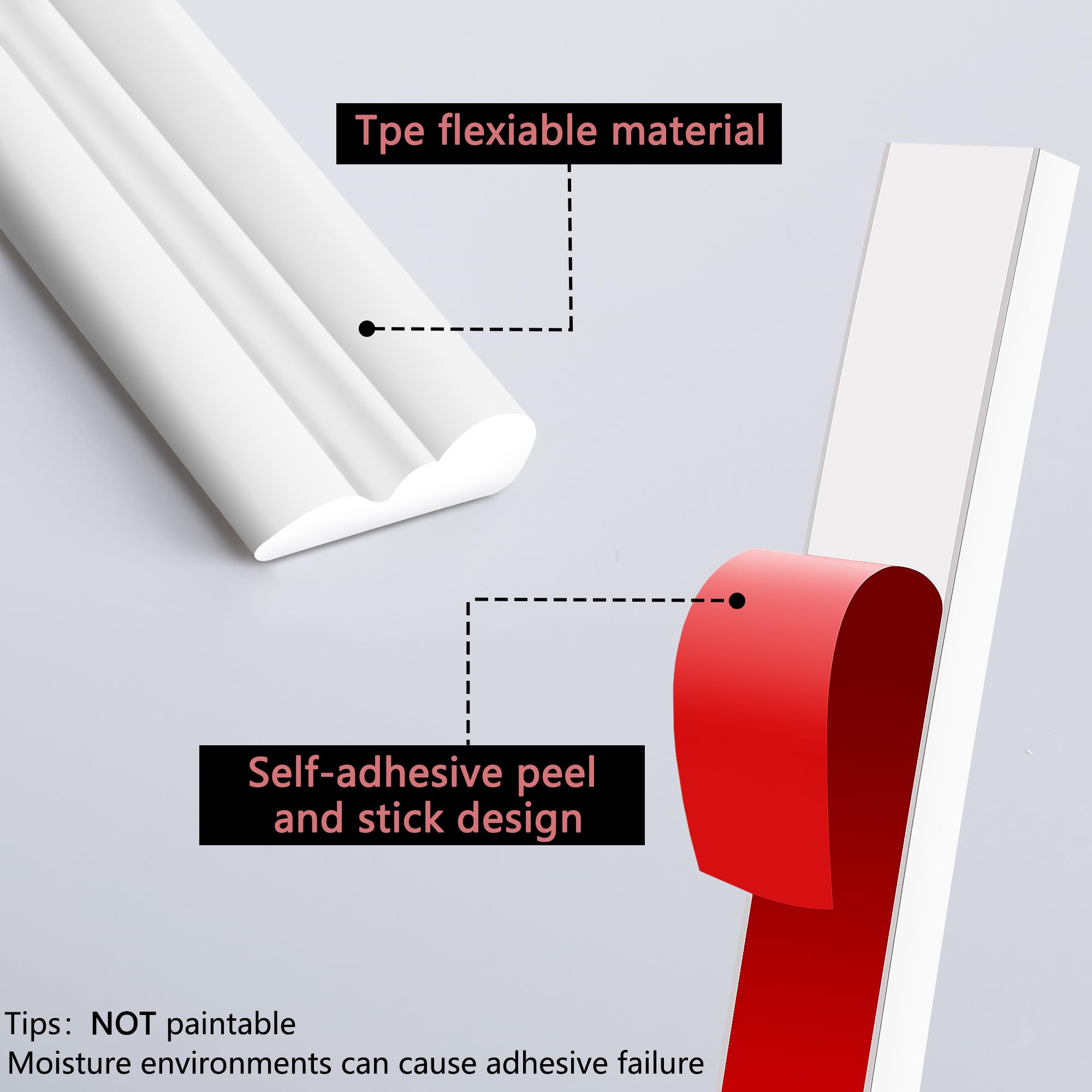 Moonoom cuttable length fits edges and corners precisely