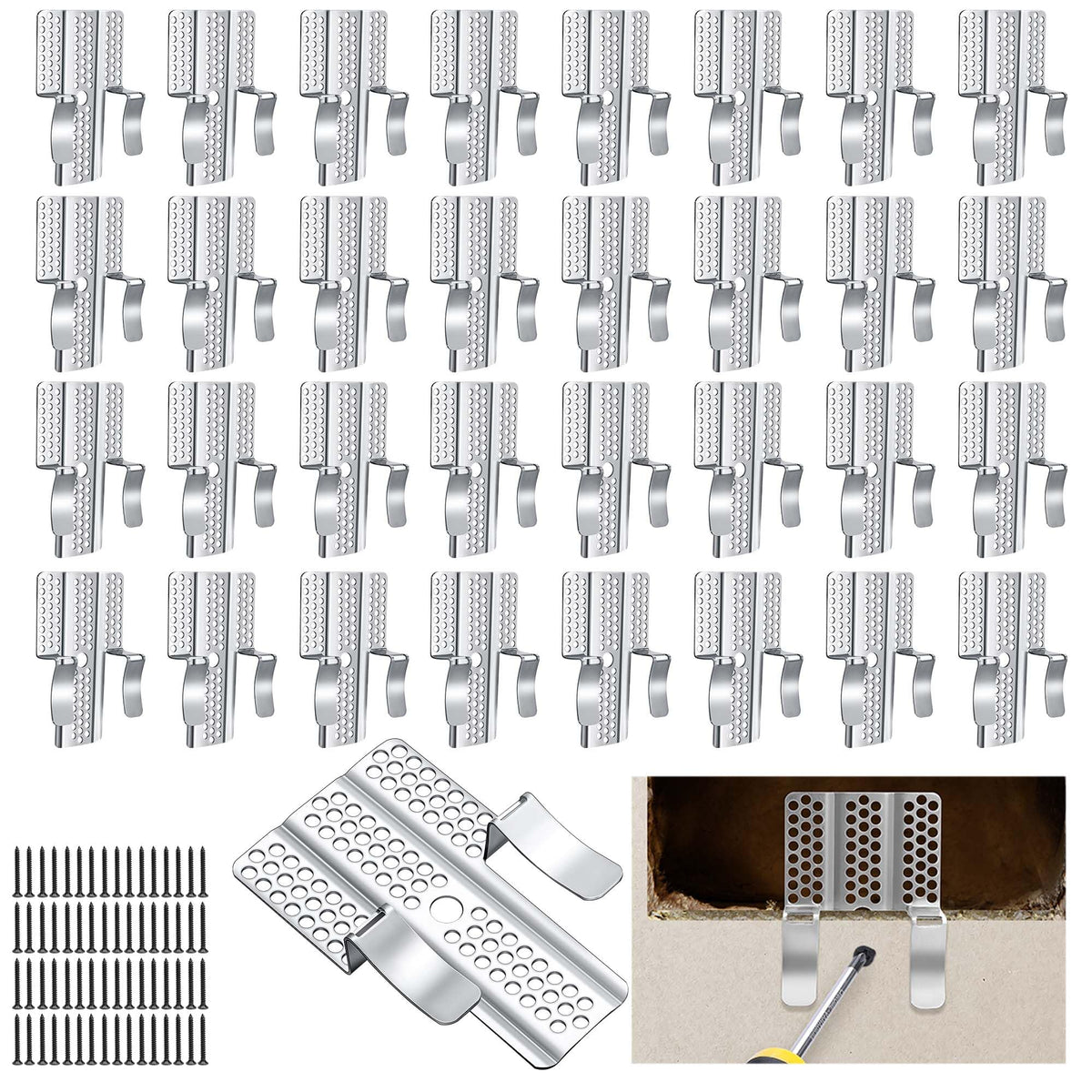 Moonoom drywall repair clips 32-pack for quick patching