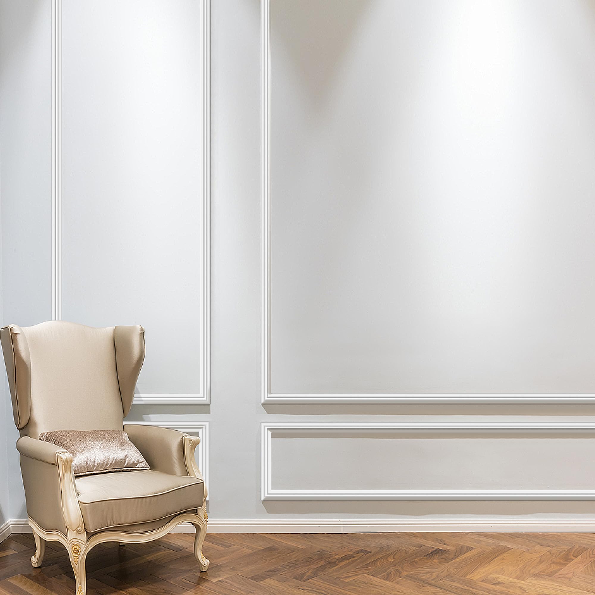 Moonoom packaged wall trim arrives compactly for easy storage.