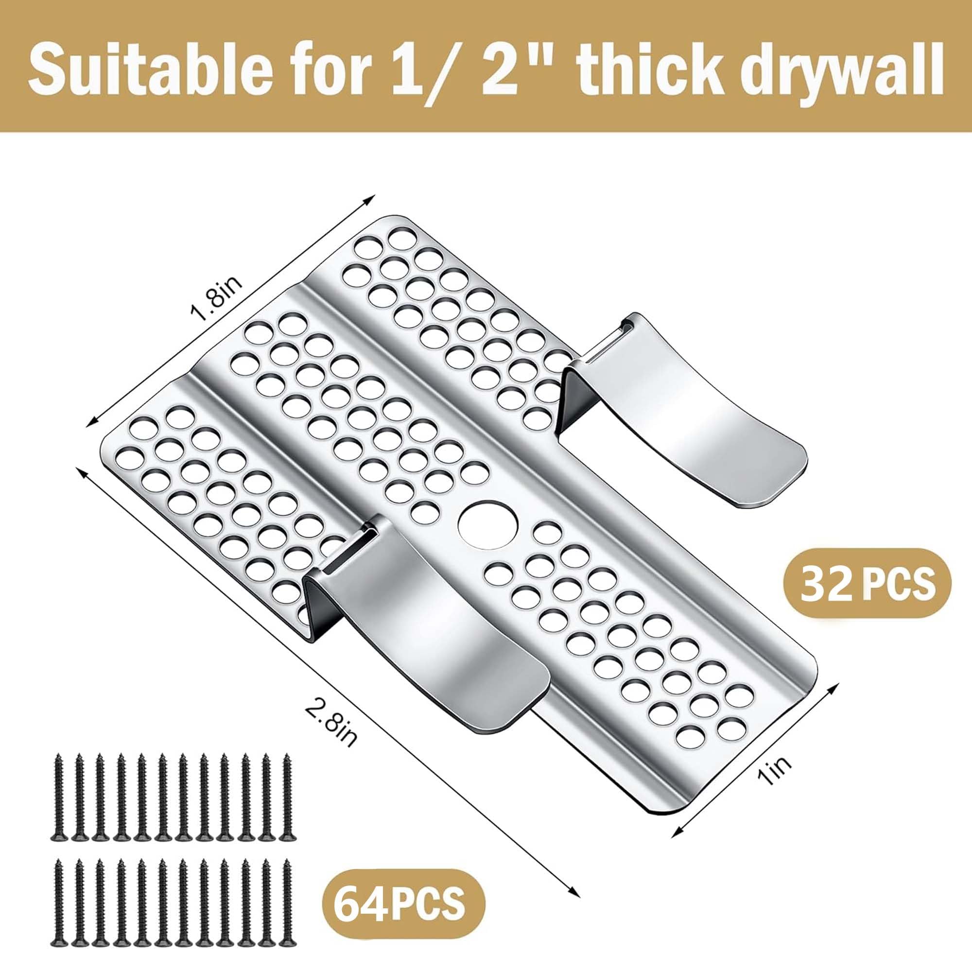 Moonoom 64 screws for durable wall repairs