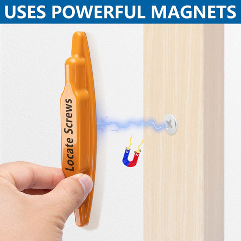 Moonoom wall-safe design allows screw detection without wall damage.