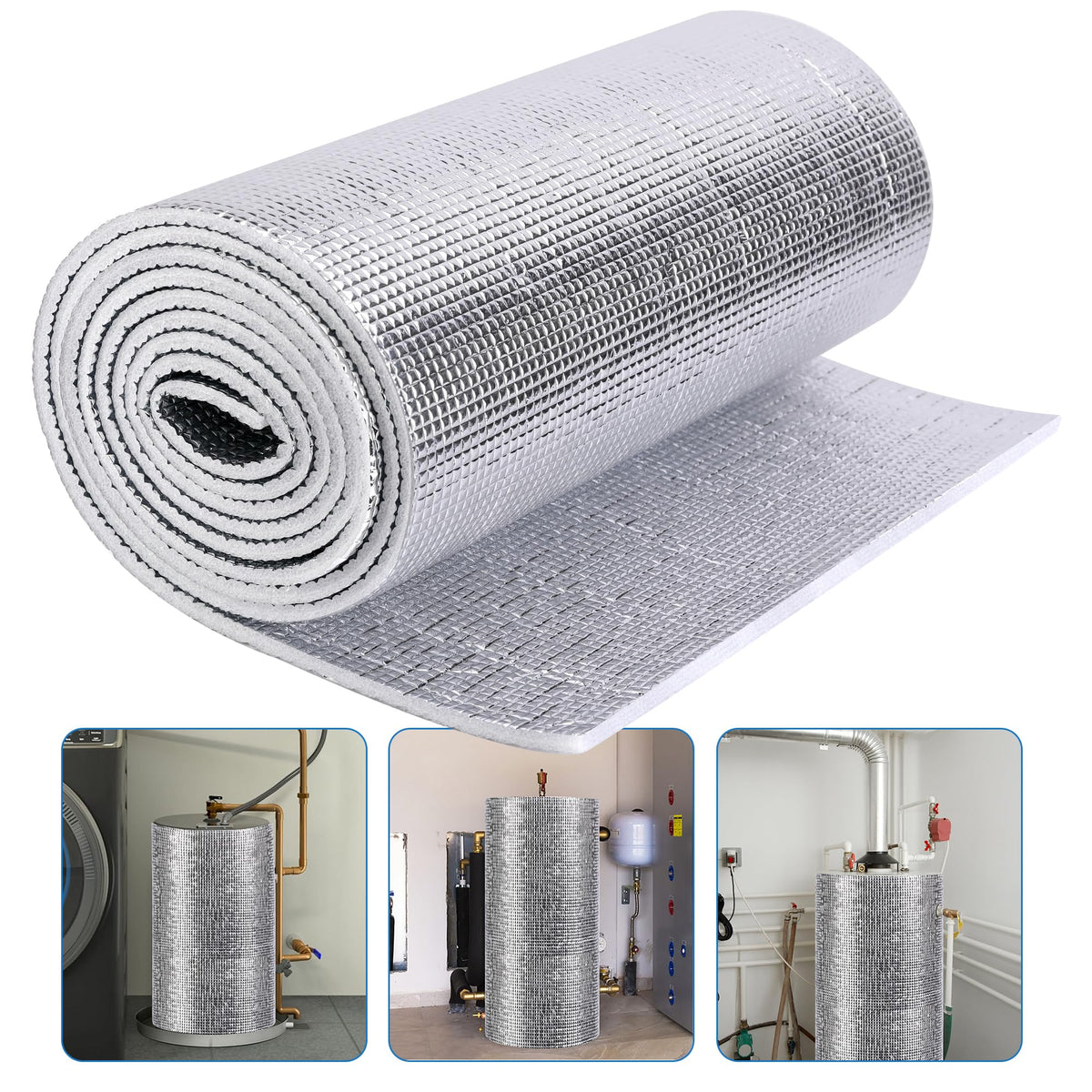 Moonoom water heater blanket insulation wrap shields heat and reduces heat loss
