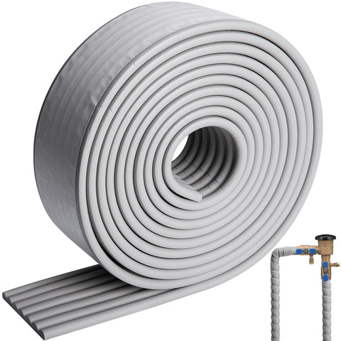 Moonoom water pipe insulation tape unrolled, showing length for winter prep and easy installation.