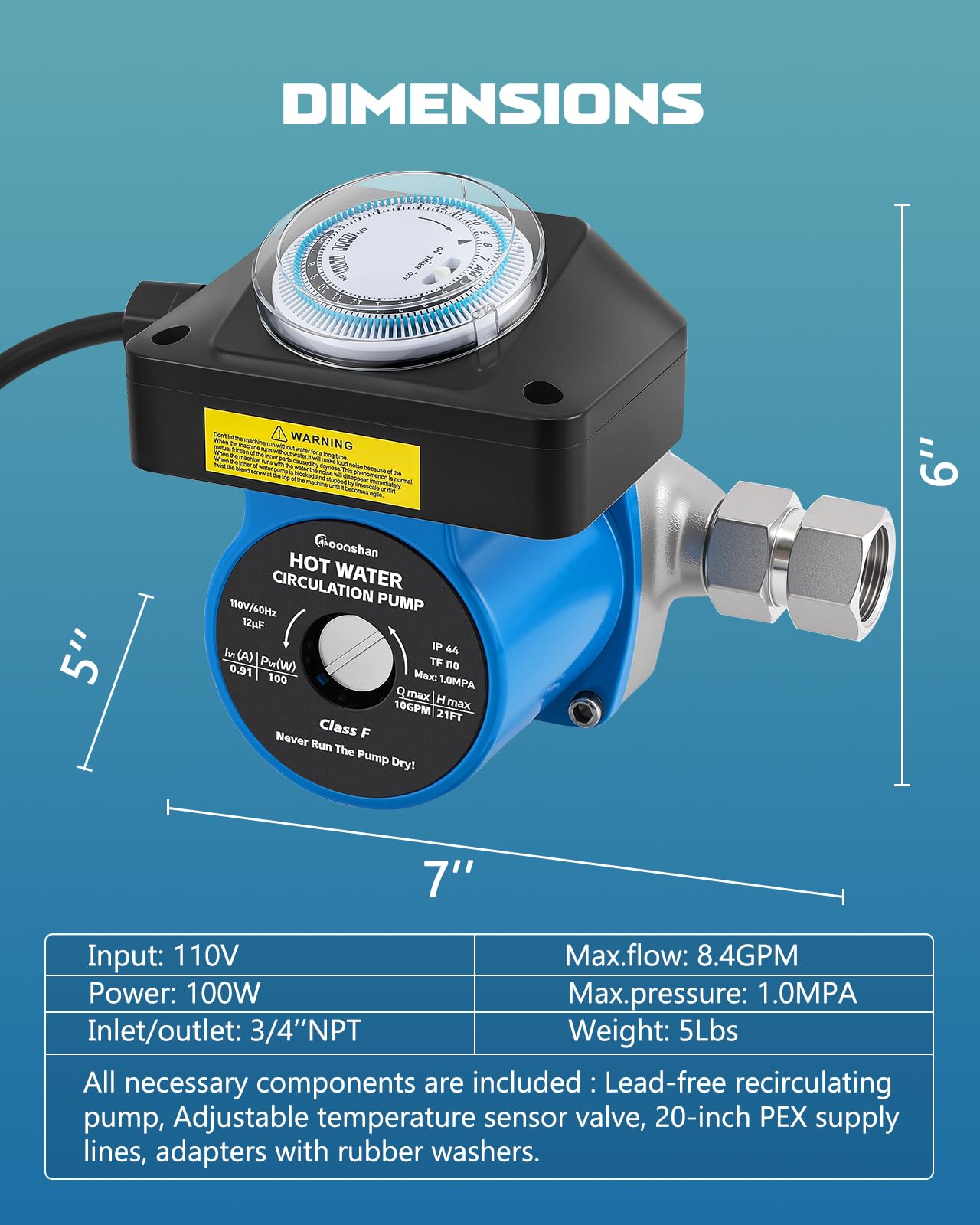 Moonshan system helps prevent freezing of pipes in winter conditions.