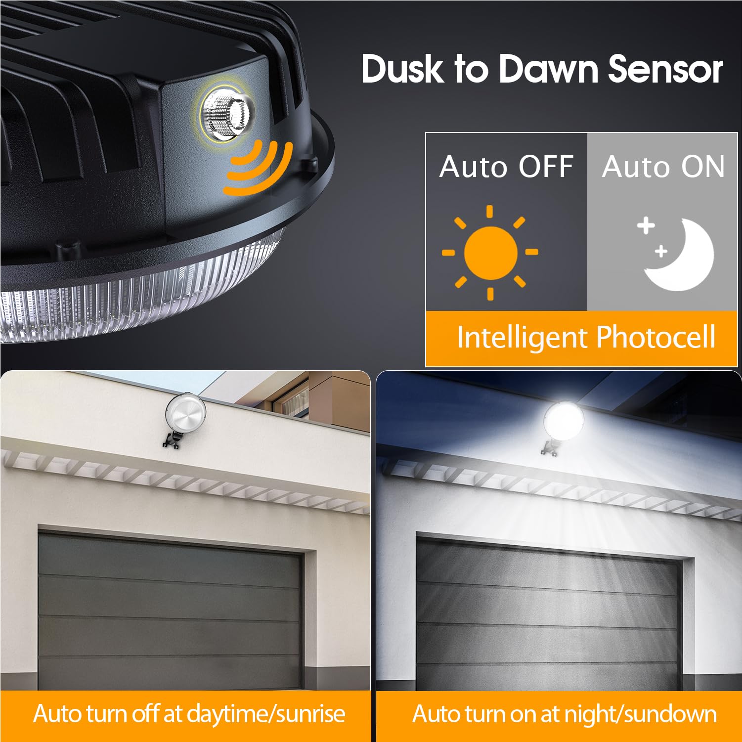 MOONTIP 6500K LED barn light provides bright daylight-like visibility.