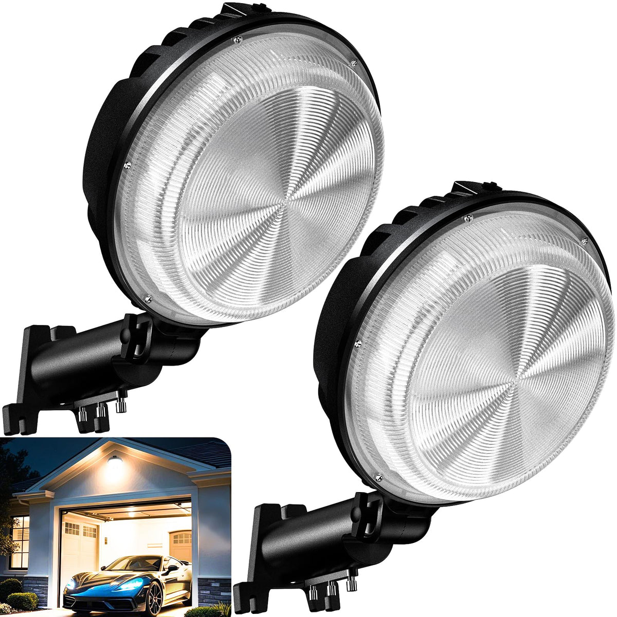 MOONTIP dusk-to-dawn LED barn light front view showing practical outdoor illumination