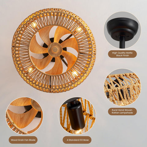 MOOONICHE reversible blades provide seasonal airflow for comfort.