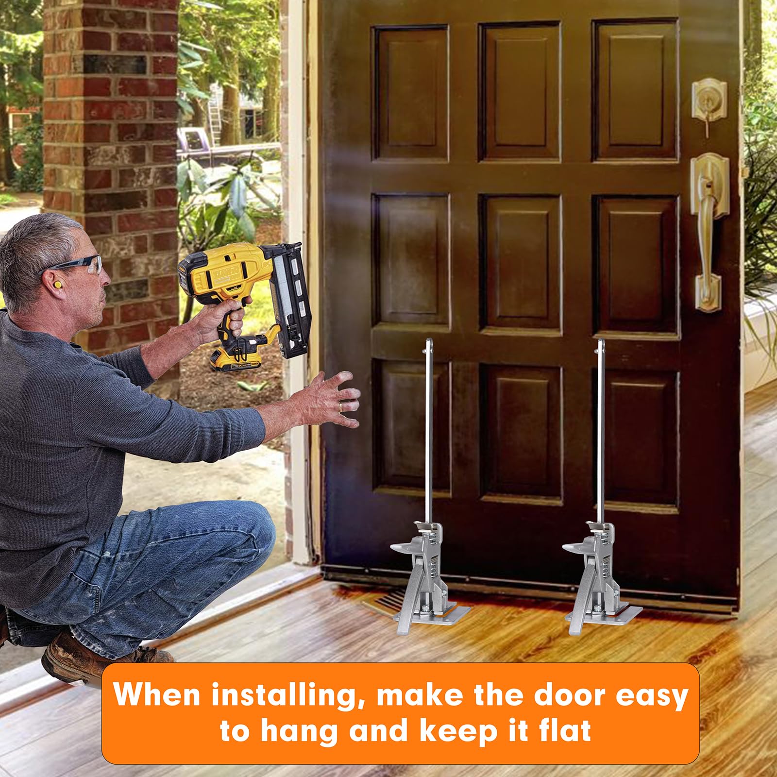 Moozies labor-saving arm jack 2-pack load capacity in twin setup enables heavier items.