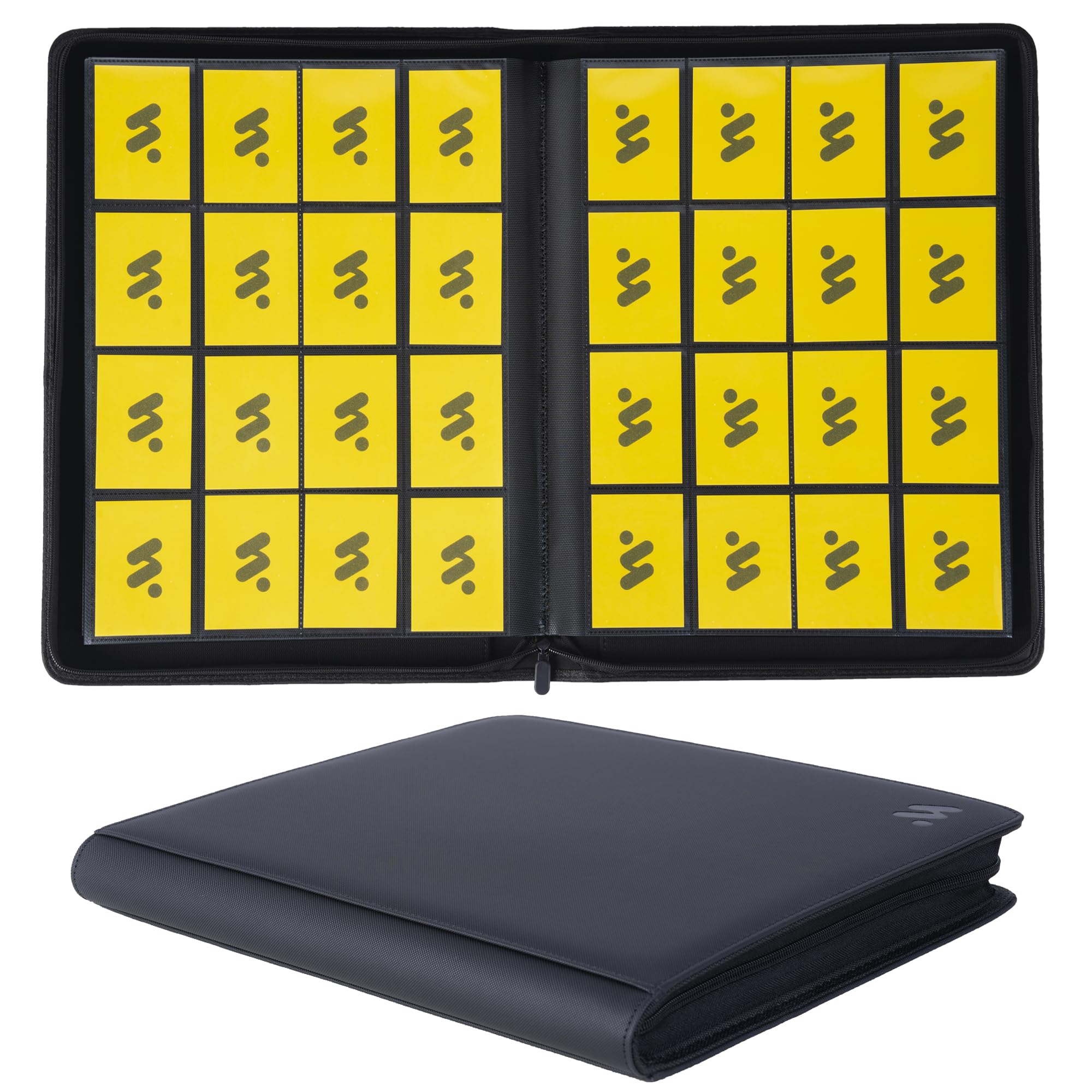 MORABTO Card Binder front cover in black protects your collection during transport