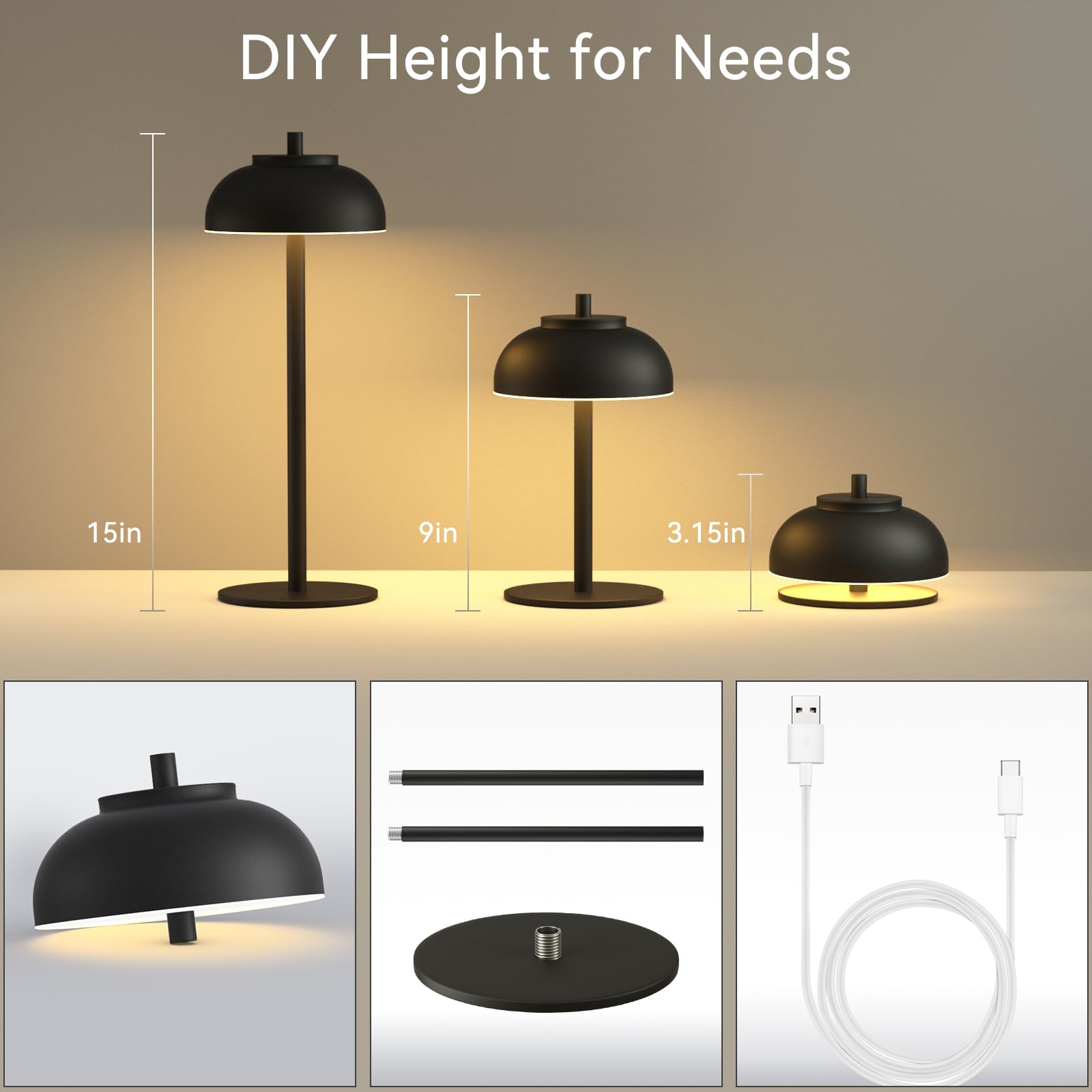 Moragin portable kitchen-counter lamp fits on tables and work surfaces.