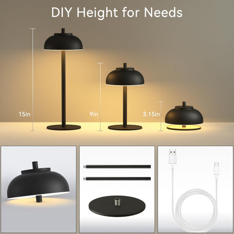 Moragin portable kitchen-counter lamp fits on tables and work surfaces.