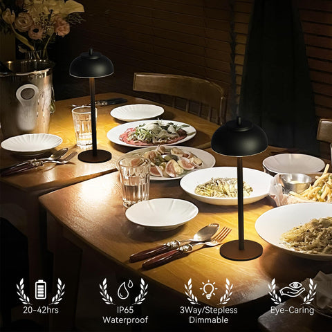 Moragin USB-C recharge portable lamp powers up without frequent battery changes.