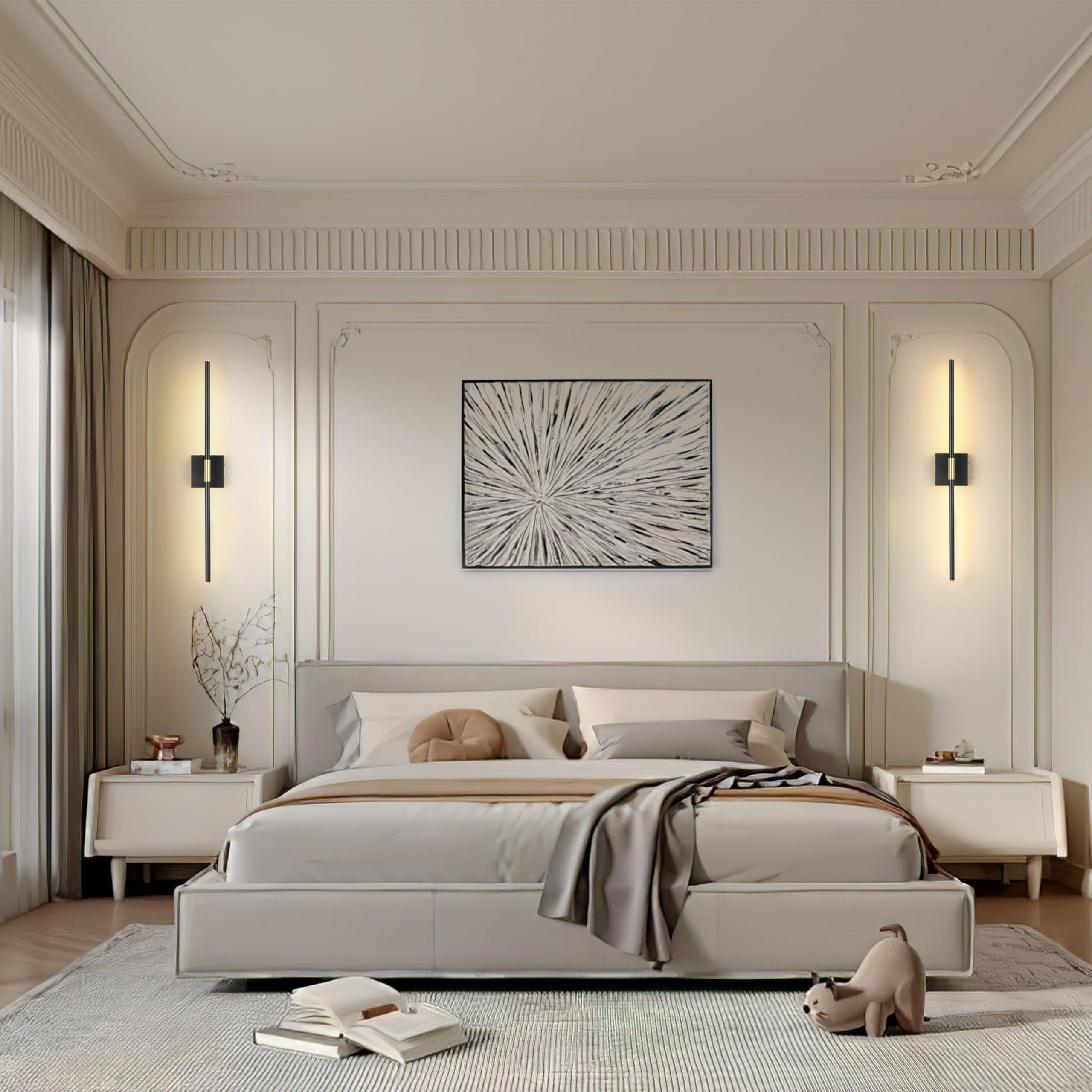 Morauroral sconce ideal for bedside or artwork lighting.