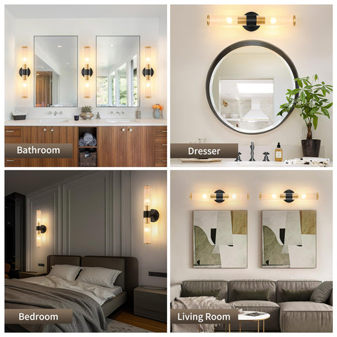 Morauroral bedroom wall sconce installed for warm, relaxing lighting.